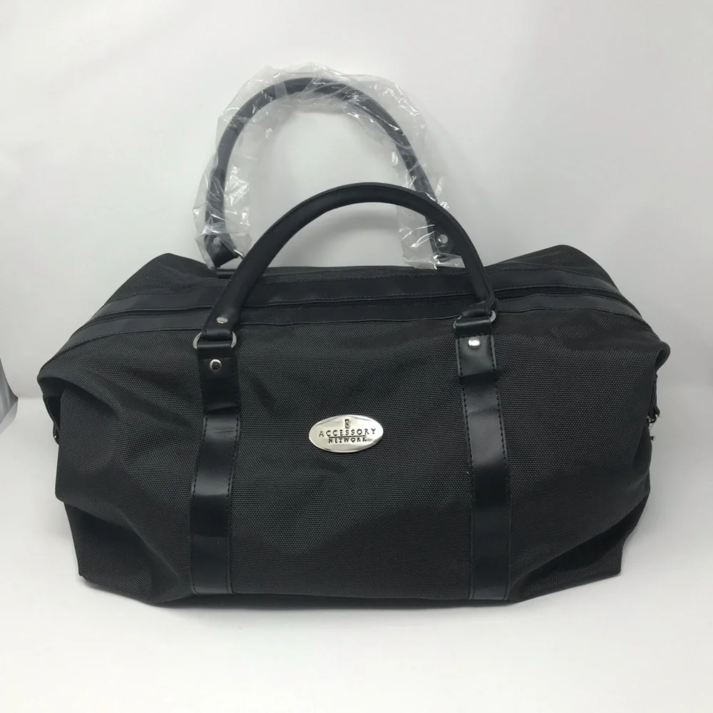 Small Lightweight Black Travel Duffel Bag NEW